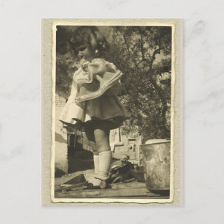 Vintages Retro-Foto auf der Postkarte