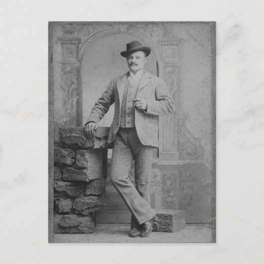 Vintages Retro-Foto auf der Postkarte (Vorderseite)