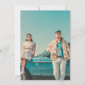 Vintages Retro-Foto Save The Date (Rückseite)