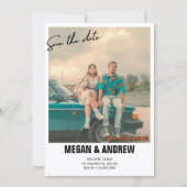 Vintages Retro-Foto Save The Date (Vorderseite)