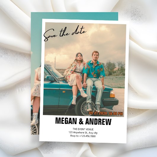 Vintages Retro-Foto Save The Date