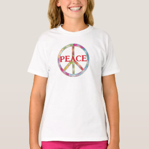 Vintages Retro-Friedenszeichen-Design T-Shirt
