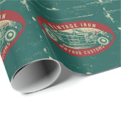 Vintages Retro-Frisierte Auto Geschenkpapier (Rolleneckpunkt)