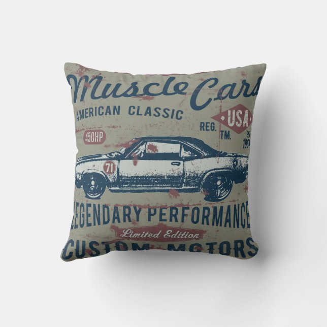 Vintages Retro-Frisierte Auto Kissen (Rückseite)