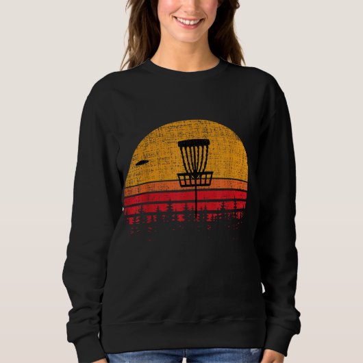 Vintages Retro Frolf Frisbee Disk Golf Geschenk Sweatshirt (Vorderseite)