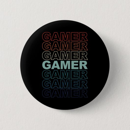 Vintages Retro Gamers Video Games Gaming Videogame Button (Vorderseite)