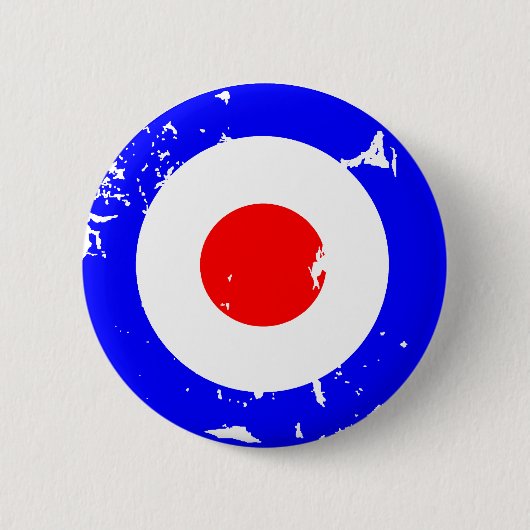 Vintages Retro gealtertes Mod-Ziel Button (Vorderseite)