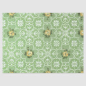 Vintages Retro-Gelb-Mittelgeflecht Seidenpapier (Vorderseite)