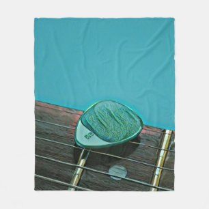 Vintages Retro-Gitarrenwerk Fleecedecke
