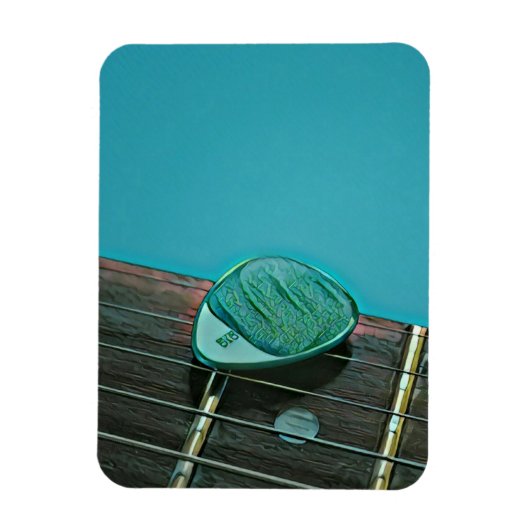 Vintages Retro-Gitarrenwerk Magnet (Vertikal)