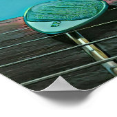 Vintages Retro-Gitarrenwerk Poster (Ecke)