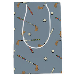 Vintages Retro Golf Golfer Club Ball Muster Mittlere Geschenktüte