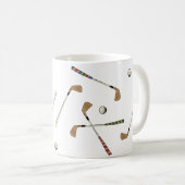 Vintages Retro Golf Golfer Clubs Balls Muster Kaffeetasse (VorderseiteRechts)