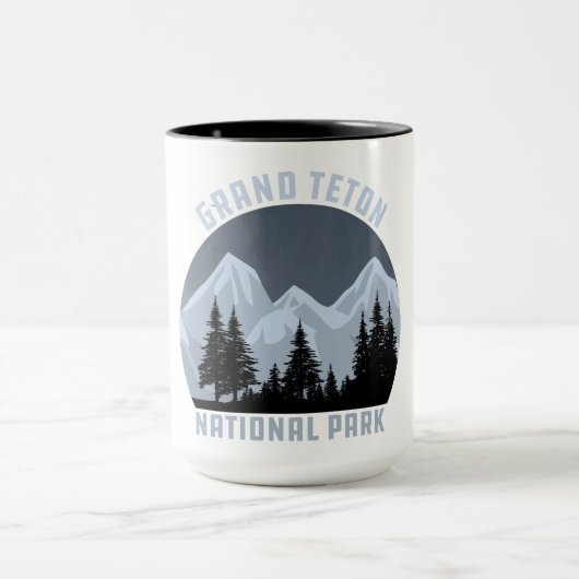Vintages Retro Grand Teton Nationalpark Wyoming Tasse (Zentrum)
