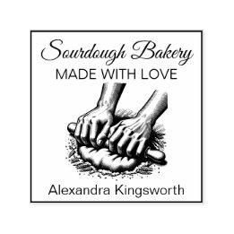 Vintages Retro-handgefertigtes Sourdough-Backen fü Permastempel