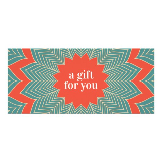 Vintages Retro Holiday Geschenkzertifikat Werbekarte (Vorne)