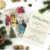 Vintages Retro Holiday Weihnachten Party Einladung