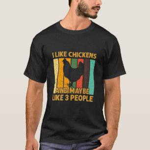 Vintages Retro-Hühnchen, das ich gerne Hühner mag T-Shirt