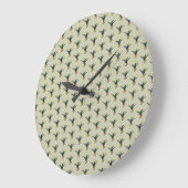 Vintages Retro-Hummingbird-Muster Große Wanduhr (Winkel)