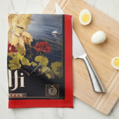 Vintages retro italienisches Plakat Küchentuch (Viertel Falte)