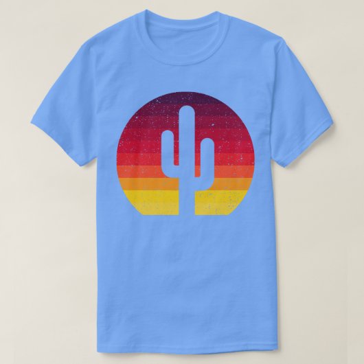 Vintages Retro-Kaktus-Geschenk T-Shirt (Design vorne)