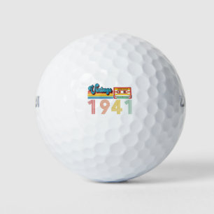Vintages Retro-Kassettenband 1941, 80. Geburtstag Golfball