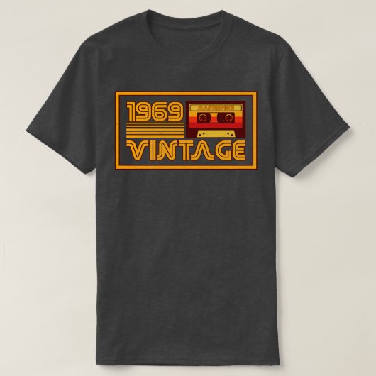 Vintages Retro-Kassettenband 1969 T-Shirt (Design vorne)