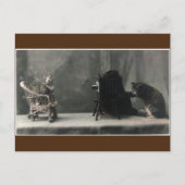 Vintages Retro-KatzenFoto Postkarte (Vorderseite)