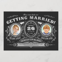 Vintages Retro Kids Foto Hochzeitsreise