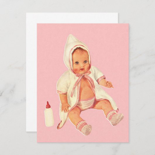 Vintages Retro Kleines Baby Duschgeschenk (Vorne/Hinten)