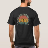 Vintages Retro-Krypto in Liebe Bitcoin T-Shirt (Rückseite)