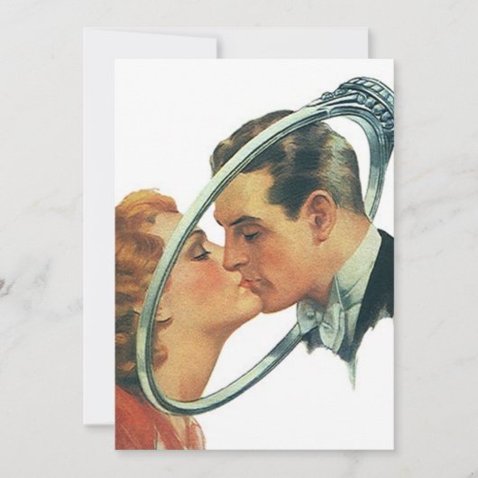 Vintages Retro leeres Verlobungs-Mitteilungs-Party Einladung (Vorderseite)