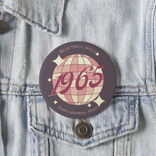 Vintages Retro-lila 1965 Button