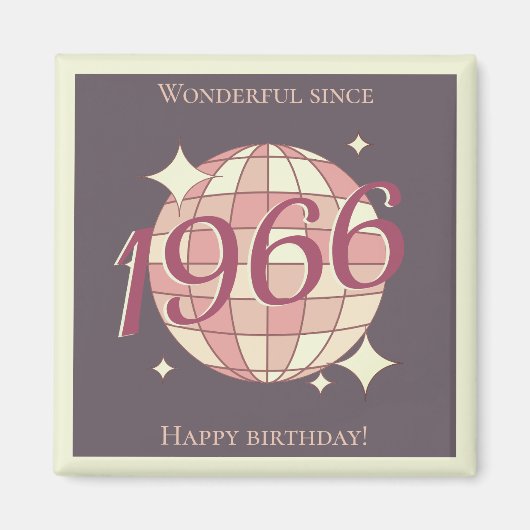 Vintages Retro-lila 1966 Magnet (Vorne)