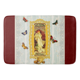 Vintages Retro mit Spitzen und Blume auftragen Badematte