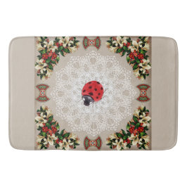 Vintages Retro mit Spitzen und Blume auftragen Badematte