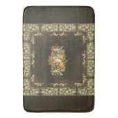 Vintages Retro mit Spitzen und Blume auftragen Badematte (Vorderseite Vertikal)