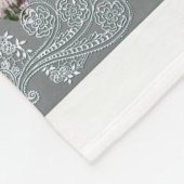 Vintages Retro mit Spitzen und Blume auftragen Fleecedecke (Ecke)
