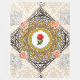 Vintages Retro mit Spitzen und Blume auftragen Fleecedecke