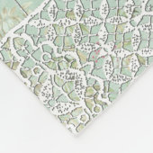 Vintages Retro mit Spitzen und Blume auftragen Fleecedecke (Ecke)