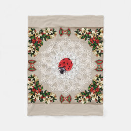 Vintages Retro mit Spitzen und Blume auftragen Fleecedecke