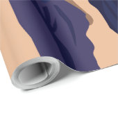 Vintages Retro mit Spitzen und Blume auftragen Geschenkpapier (Rolleneckpunkt)