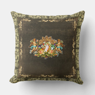 Vintages Retro mit Spitzen und Blume auftragen Kissen