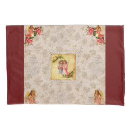 Vintages Retro mit Spitzen und Blume auftragen Kissenbezug