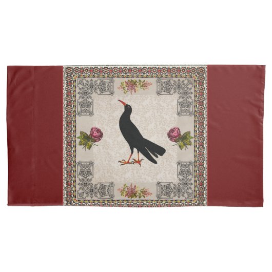 Vintages Retro mit Spitzen und Blume auftragen Kissenbezug (Vorderseite)