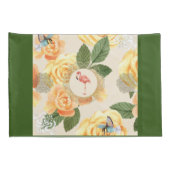 Vintages Retro mit Spitzen und Blume auftragen Kissenbezug (Rückseite-Rechts)