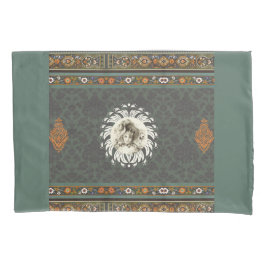 Vintages Retro mit Spitzen und Blume auftragen Kissenbezug