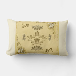 Vintages Retro mit Spitzen und Blume auftragen Lendenkissen