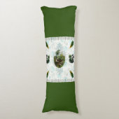 Vintages Retro mit Spitzen und Blume auftragen Seitenschläferkissen (Vorderseite Vertikal)