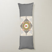 Vintages Retro mit Spitzen und Blume auftragen Seitenschläferkissen (Rückseite (Vertikal))